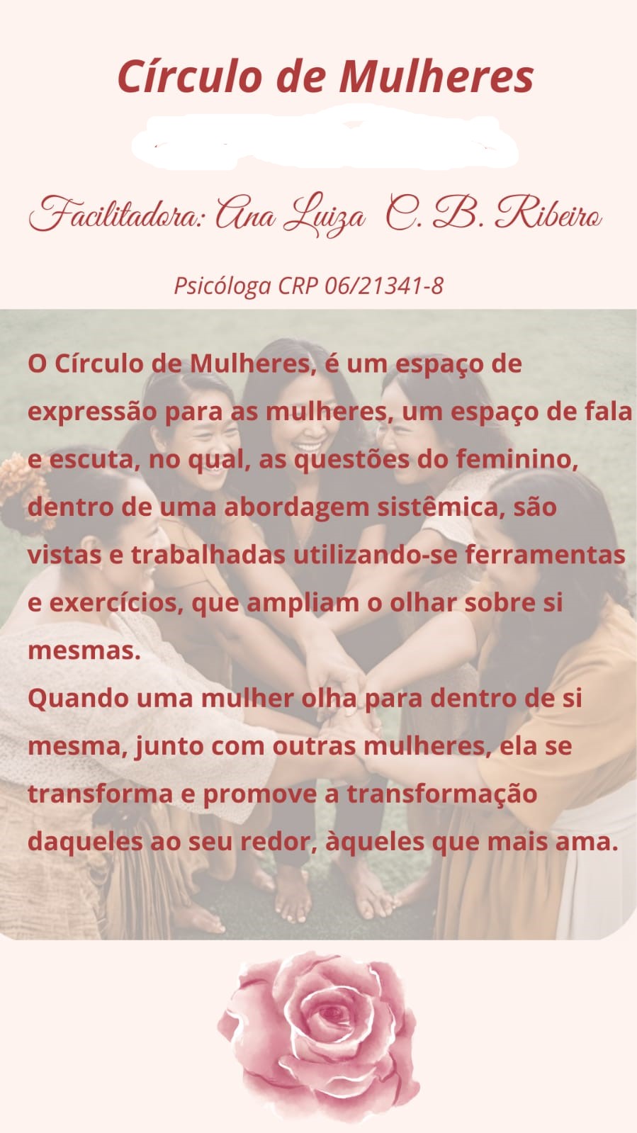 Mulheres reunidas em círculo em um espaço acolhedor